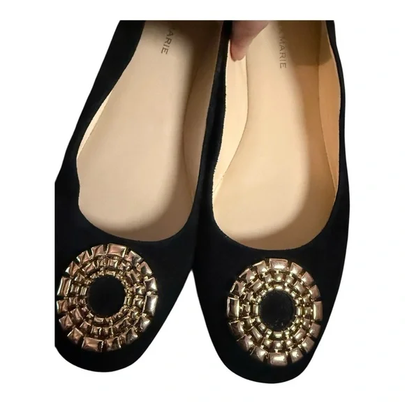 Alex Marie Azalea Black Suede Flat Shoes, size 8 - Picture 7 of 8